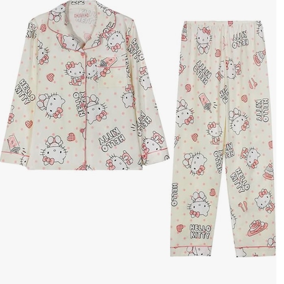 Hello Kitty Other - 💕💕Long Sleeve Cardigan Pajamas Set Two-Piece Sleepwear Set💕💕